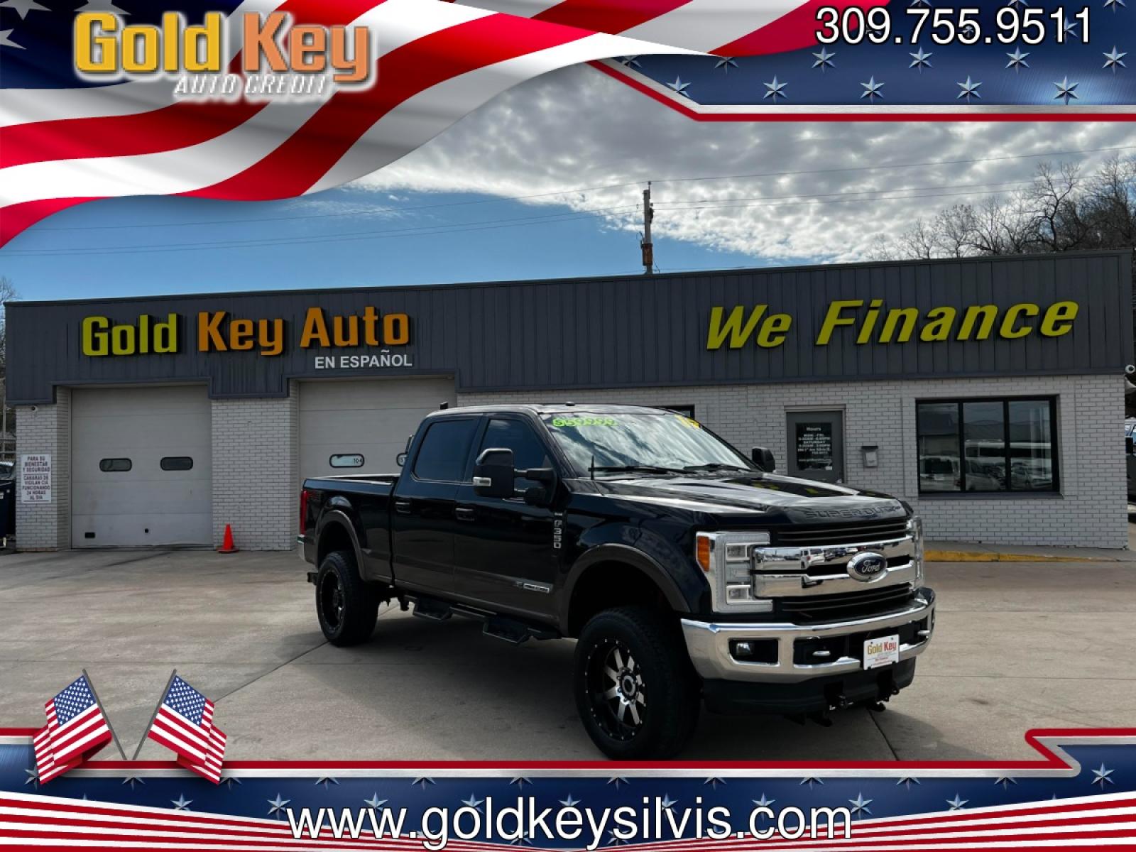 2017 Black /Black/Brown Premium Leather Ford F-350 SD King Ranch Crew Cab Long Bed 4WD (1FT8W3BT9HE) with an 6.7L V8 OHV 16V DIESEL engine, 6A transmission, located at 104 1st Avenue, Silvis, IL, 61282, (309) 755-9511, 41.515156, -90.425377 - Every king deserves a truck that pull over the enemy lord's castle. Here at Gold Key we have a 2017 F-350 KING RANCH that turn you from a local lord to the King of the Castle. Stop on in at 104 1st Ave in Silvis, IL or call us at (309) 755-9511 to get more information on this beast of a truck! - Photo #0